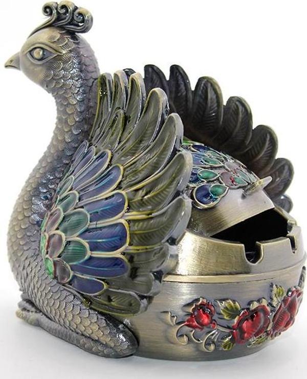 Metal Tavuskuşu Figürü Küllük Alk1663 - Image 1