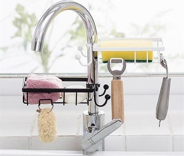 Paslanmaz Çelik Mutfak Banyo Musluğuna Sabitlenebilir Sabunluk - Image 1