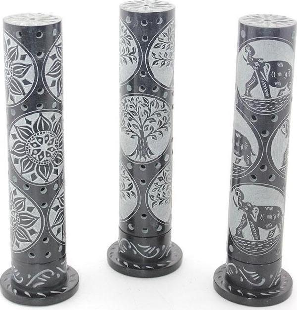 Obsidian Taşı İşlemeli Kule Tütsülük Ksk2211 - Image 1
