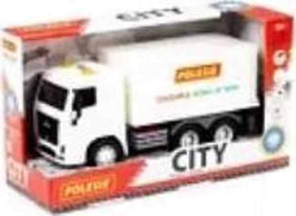 Polesie 96364 CİTY-2 SÜRTMELİ KAPALI KASA KAMYON (IŞIKLI VE SESLİ) (BEYAZ KABİN) (KUTUDA) - Image 1
