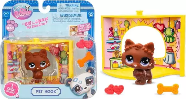 Sunman Littlest Pet Shop Minişler Figür Set Pet Nook G7#60 Kedi Kahverengi 00594 - Image 1