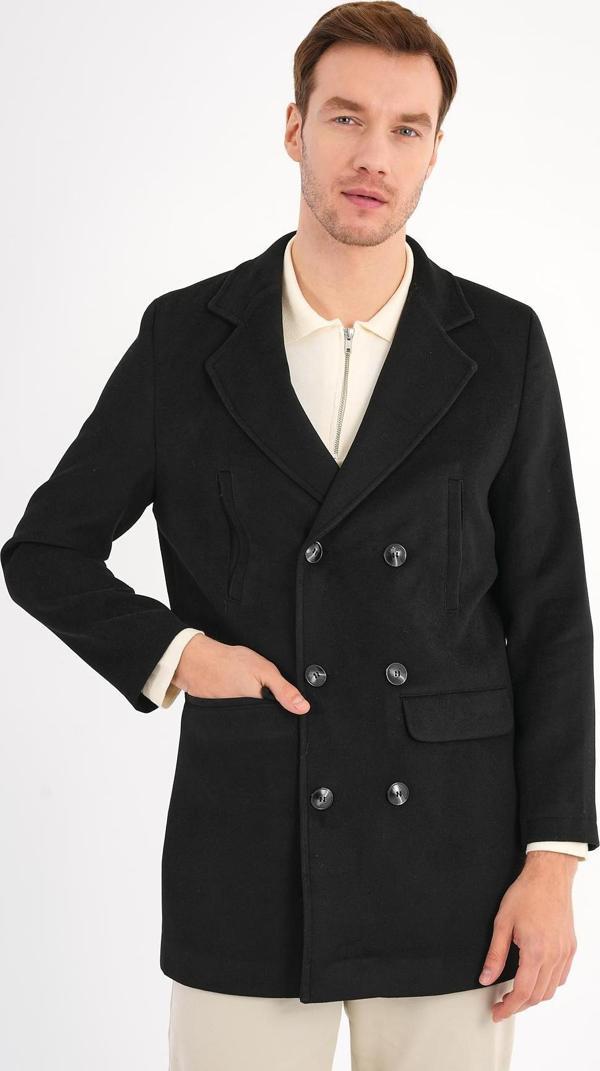 Regal Siyah Kruvaze Erkek Kaban  - Image 1