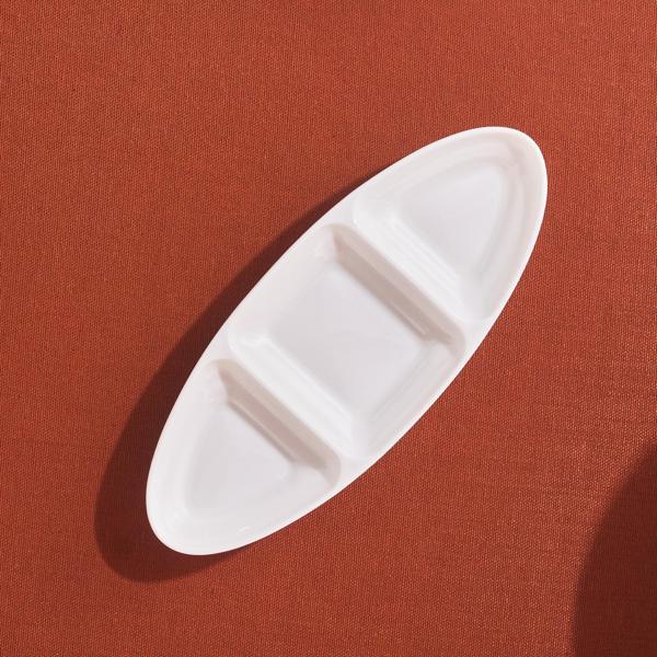 Karaca Stream Basic Line 3 Bölmeli Sunum Tabağı 26 cm - Image 1