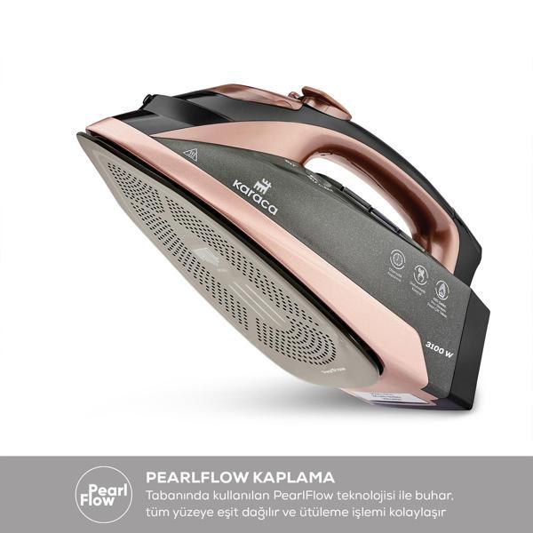 Karaca Vantuz Irona Buharlı Ütü Rosegold - Image 1