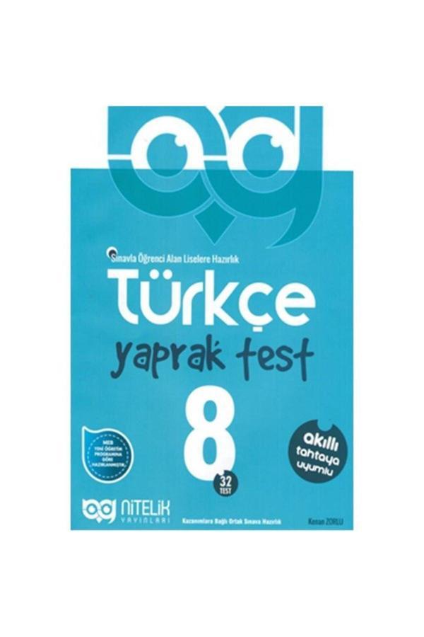 Nitelik 8. Sınıf Türkçe Yaprak Test - Nitelik Yayınları - Image 1