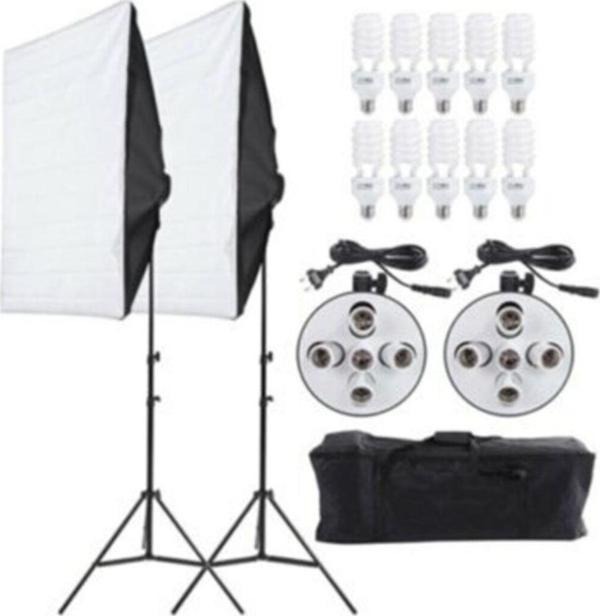Soligor Youtube Kit 50X70 5 Duylu Softbox Sürekli Işık 200Cm 2 Li Set - Image 1