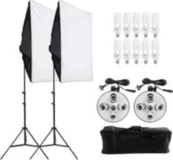Soligor Youtube Kit 50X70 5 Duylu Softbox Sürekli Işık 200Cm 2 Li Set - Image 1