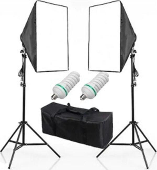 Soligor Youtube Video Ve Fotoğraf 2Li Softbox Seti Lambalı Set - Image 1