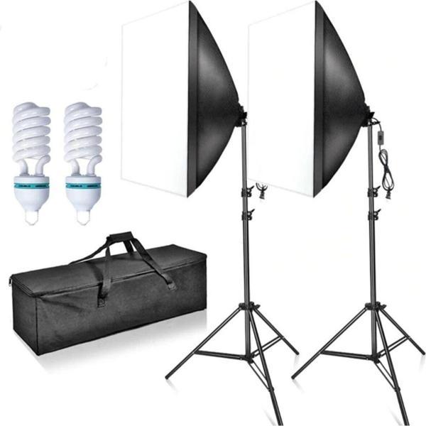 Soligor Youtuber Çekimleri Için 50 X 70 Softbox Sürekli Işık Seti - Image 1