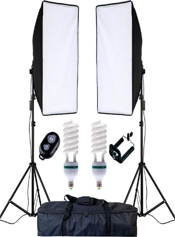 Soligor Youtuber Çekimleri Için 50X70 Softbox Sürekli Işık Seti - Image 1