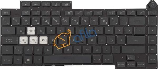 Asus G513I, G513R, G513Q Notebook Klavyesi - Siyah - TR - RGB ışıklı / KL1035 - Image 1