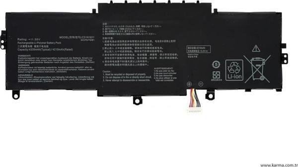Asus ZenBook 14 UX433F, UX433Fa, UX433Fn, C31N1811 Notebook Bataryası, Laptop Pili / RASL-195 - Image 1