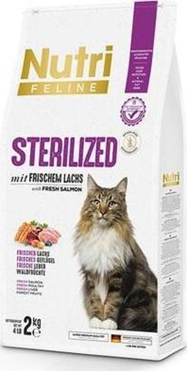 Nutri Feline Adult Sterilised Kısırlaştırılmış Somonlu Yetişkin Kedi Maması 2 kg - Image 1