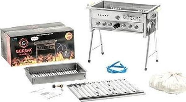 Gürsaç Lüx Tüplü Lav Taşlı Mangal CE Belgeli 35*50Cm Büyük Boy - Image 1