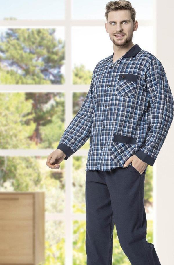 Kly 4016 Apaj Yaka Erkek Pijama Takımı - Image 1