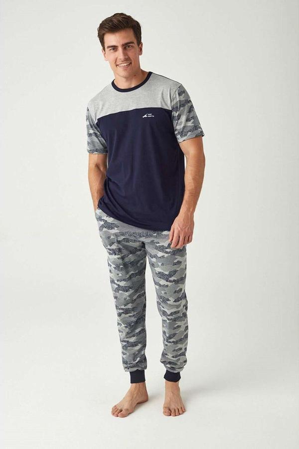 Mod Collection 3428 Kamuflaj Baskılı Erkek Pijama Takım - Image 1