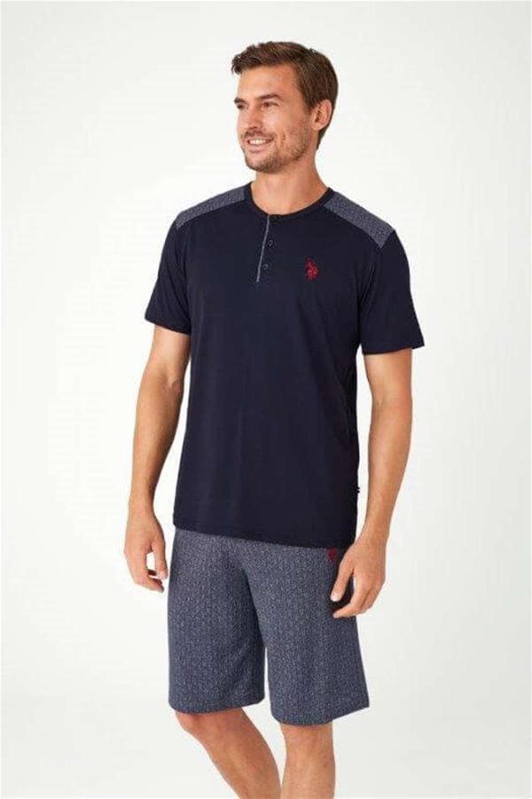 U.S. Polo Assn. 12032 Erkek 3'Lü Pijama Takım - Image 1