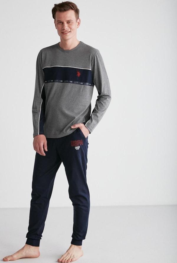 U.S. Polo Assn. 18725 Erkek Yuvarlak Yaka Pijama Takım - Image 1