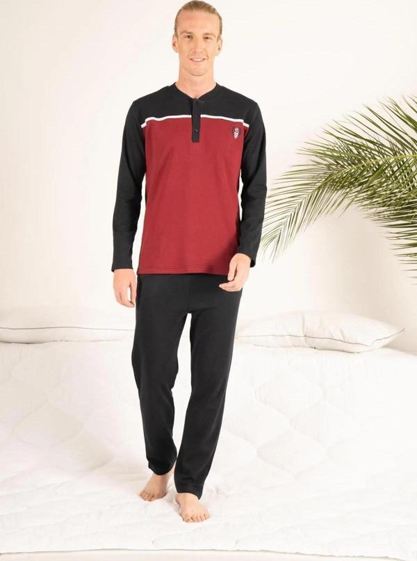 Estiva 23407 Erkek Kışlık Yuvarlak Yaka Penye Pijama Takımı - Image 1