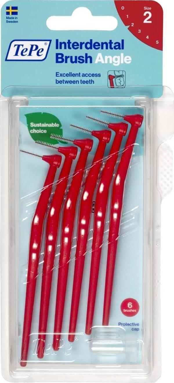 Tepe Angle Saplı Arayüz Fırçası Kırmızı 0,5 Mm 6 Lı - Image 1