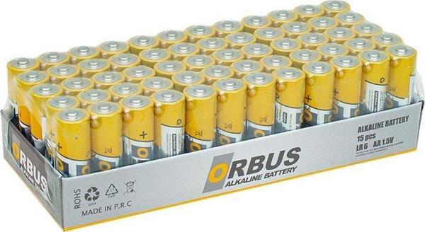Orbus KLRORB-LR06-4B 1.5V AA 60 Adet 4 lü Paket Alkalin Kalem Pil - Image 1