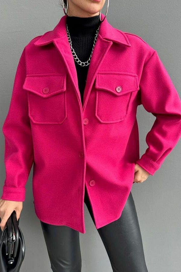 WAK - Kadın Çift cepli Polar Gömlek ceket - Image 1