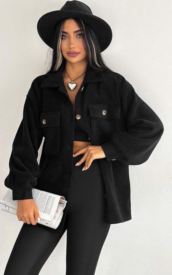 WAK - Kadın Çift cepli Polar Gömlek ceket - Image 1