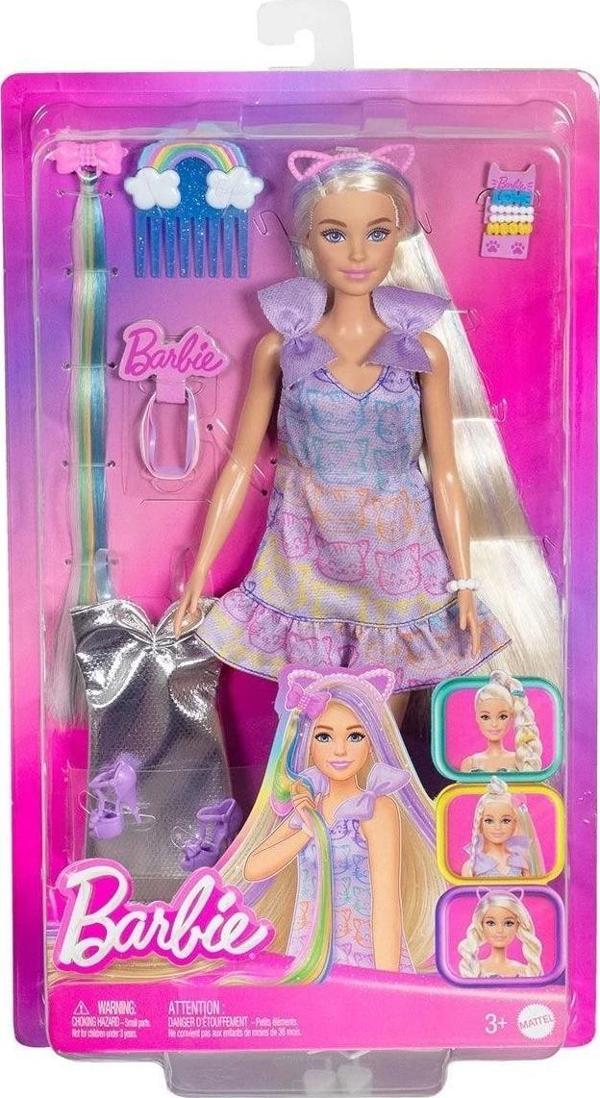 JCT72 Barbie Upuzun Muhteşem Saçlı Bebek - Saç Tasarım Oyun Seti - Image 1