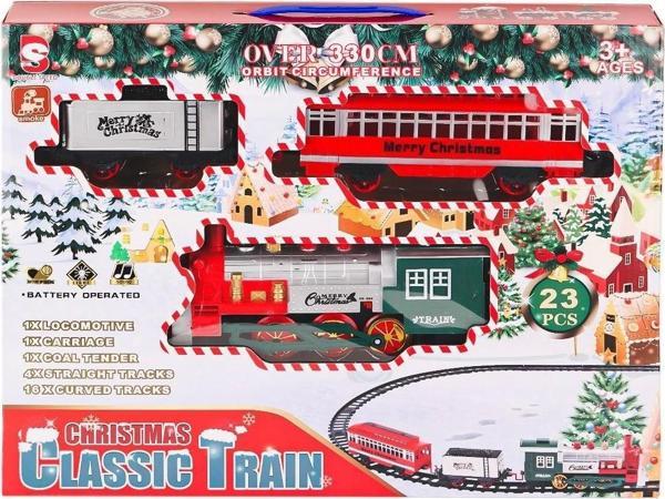 8513A Işıklı Dumanlı Yılbaşı Tren Seti -Karsan Oyuncak - Image 1