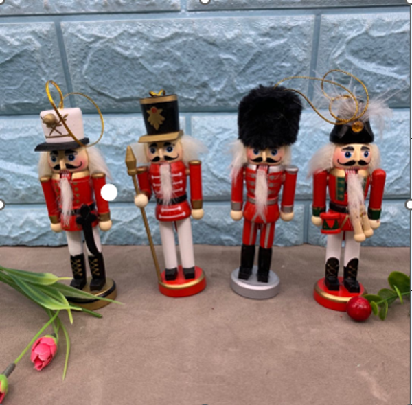KURŞUN ASKER AHŞAP DEKORATİF EŞYA (4LÜ SET 13CM) - Image 1