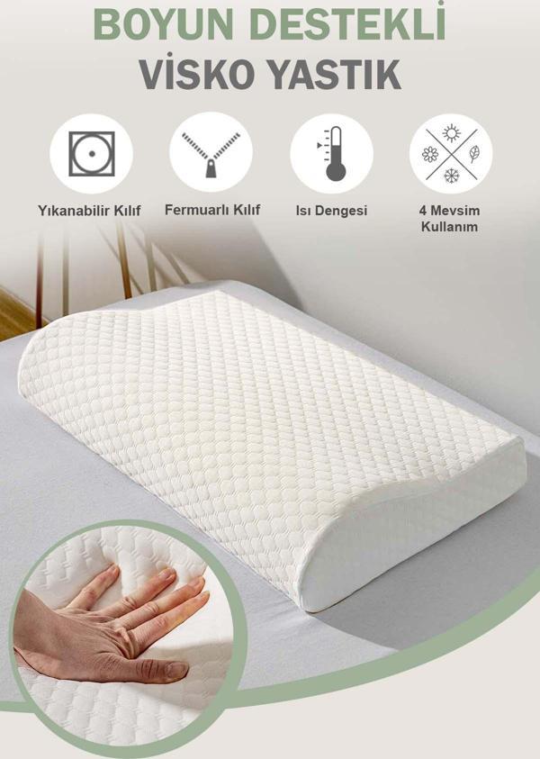 Valessa Viscon Ortopedik Yastık 35x55x10 cm - Image 1