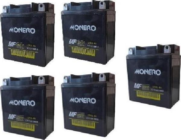 MONERO 5 YÜKSEK 12N5L - BS - CUB - YBR 5'Lİ SET AKÜ EBATLARI: 119x60x129mm - Image 1