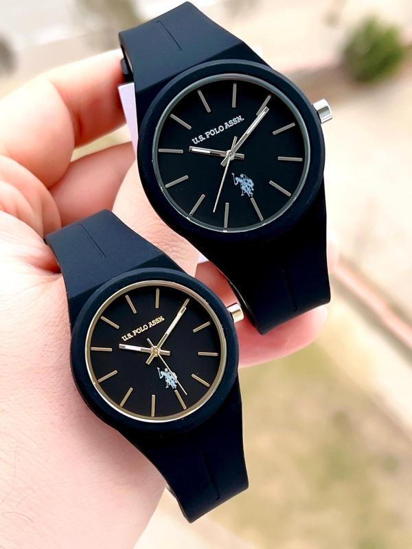 U.S.POLO ASSN Çiftlere Özel Silikon Kordon 3 Atm Suya Dayanıklı Spor Çift Kol Saati U.CFT.1110.E02 - Image 1