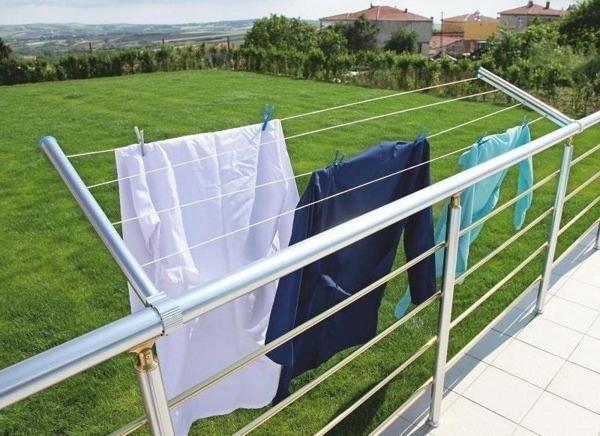 Asvera Alüminyum Balkon Çamaşır Kurutmalığı - Image 1