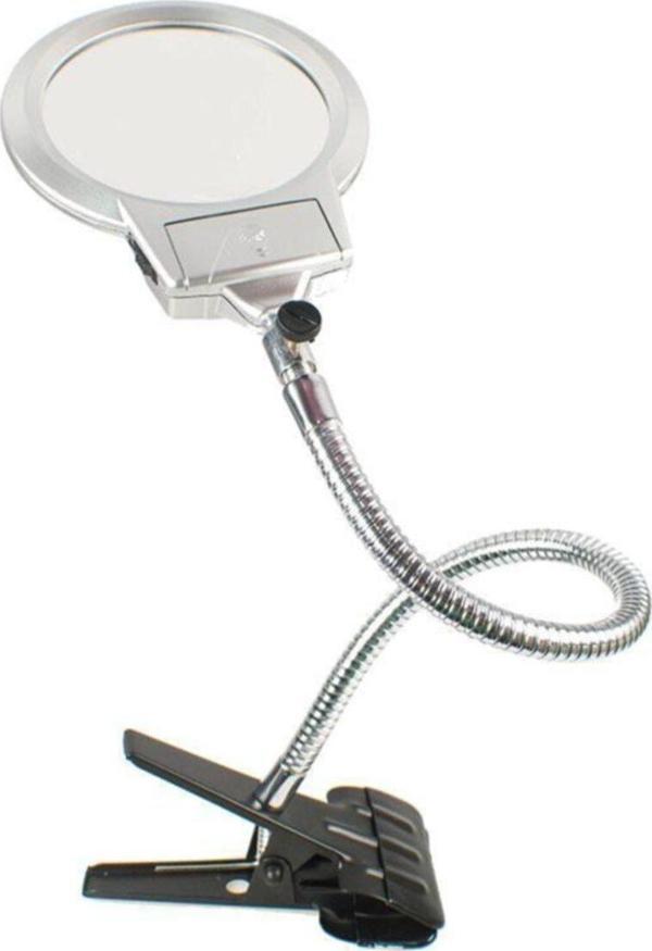 Bosile Spiralli Klipsli Büyüteç - Led Işıklı 13Cm Mg15120-C - Image 1
