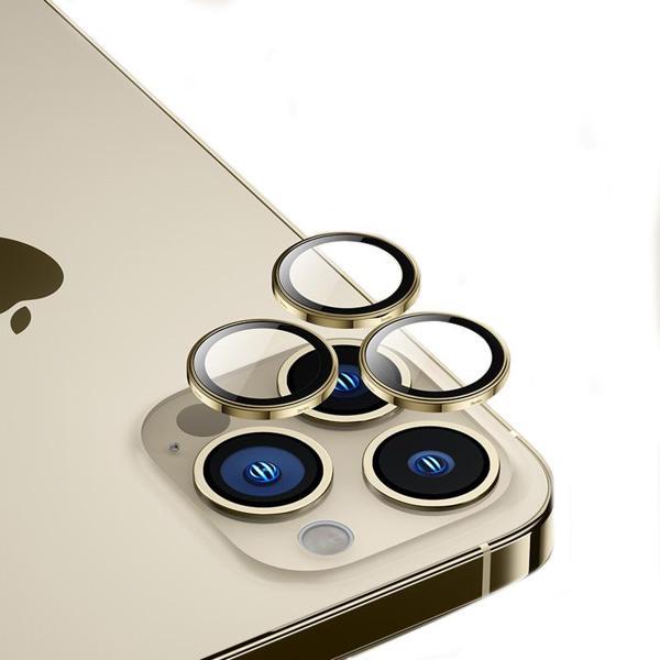 Benks iPhone 14 Pro ​Uyumlu King Kong PVD Kamera Lens Koruyucu Gold - Image 1