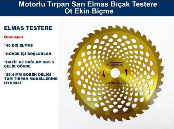 Tırpan İçin Elmas Uçlu Daire Testere Ot Çalı Biçme - 40 Diş Elmas - Image 1
