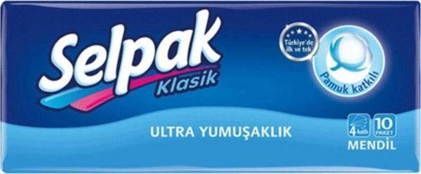 Selpak Klasik Mendil 4 Katlı 10X10 Paket (100 Adet) - Image 1