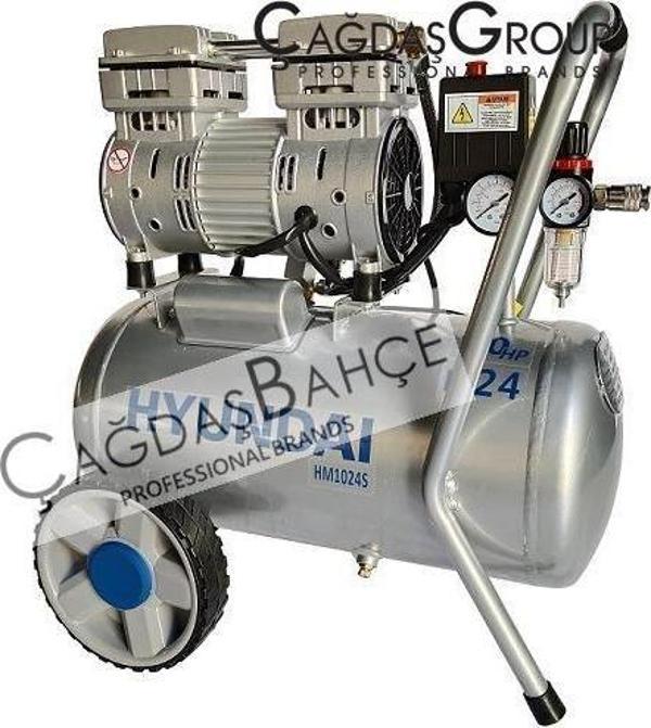 HYUNDAI HM1024S 24 LİTRE SESSİZ VE YAĞSIZ HAVA KOMPRESÖRÜ - Image 1