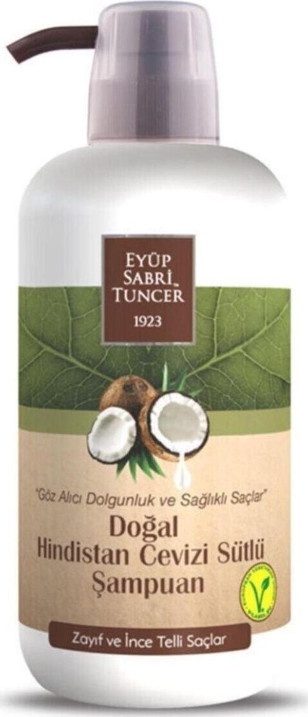 Eyüp Sabri Tuncer Doğal Hindistan Cevizi Sütlü Şampuan 600 ml X 4 Adet - Image 1
