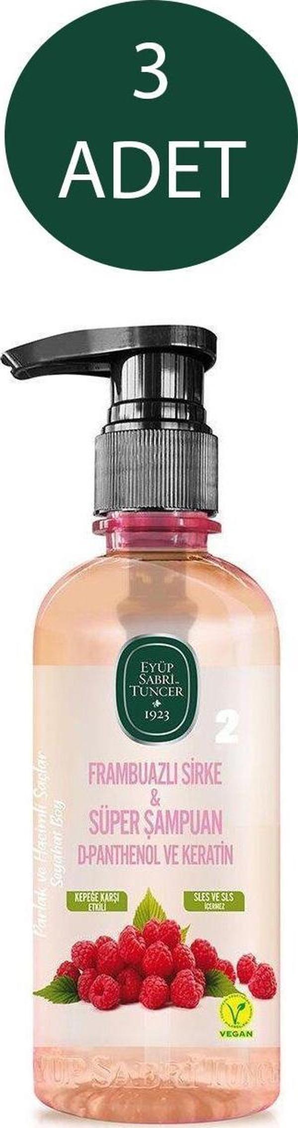 Eyüp Sabri Tuncer Frambuazlı Sirke & Süper Şampuan 100 ml - Seyahat Boy X 3 Adet - Image 1
