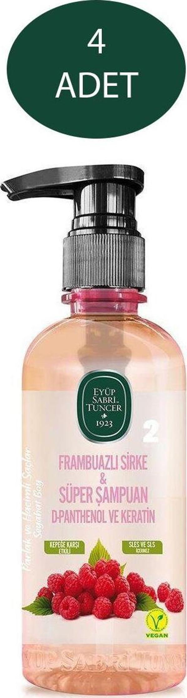 Eyüp Sabri Tuncer Frambuazlı Sirke & Süper Şampuan 100 ml - Seyahat Boy X 4 Adet - Image 1