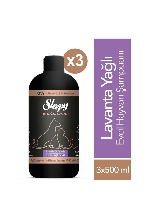 Sleepy Petcare Lavanta Yağlı Evcil Hayvan Şampuanı 3x500 ml - Image 1