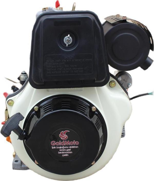 GoldMoto GM192FBE-G1A Dizel Motor 12 Hp Marşlı Krank Mili Konik Uzun - Image 1