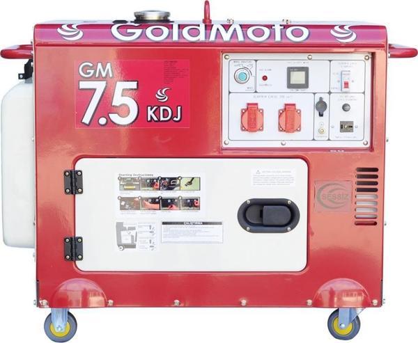 GoldMoto GM7.5KDJ Dizel Marşlı Kabinli Jeneratör 7.5 KW Monofaze - Image 1