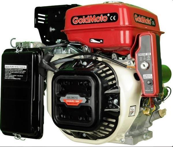 GoldMoto GM440JEU Benzinli Motor 15Hp Marşlı Krank Mili Konik Uzun - Image 1