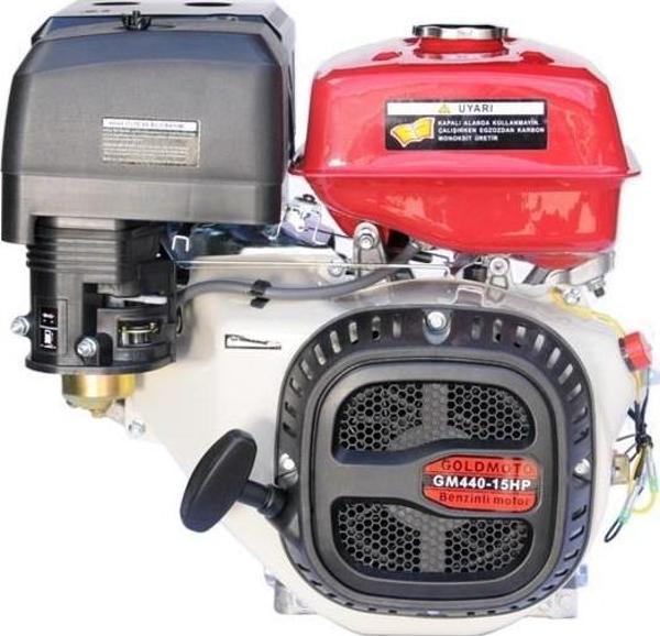 GoldMoto GM440 Benzinli Motor 15 Hp İpli Krank Mili Kamalı - Image 1