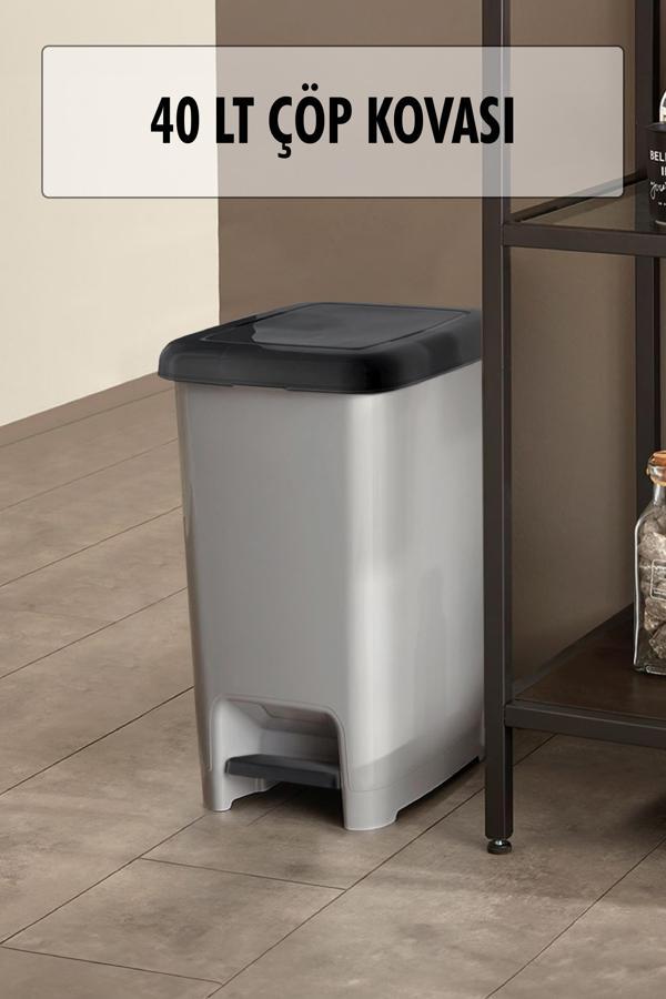 40 Litre Basmalı Çöp Kovası - Image 1