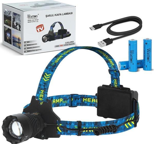 Cree P360 12.000 Lümen Şarjlı Kafa Lambası WT-627 TdrTR - Image 1