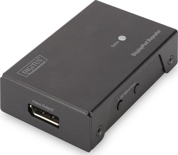 Digitus 4K DisplayPort Sinyal Tekrarlayıcı, maksimum 20 metre (Full HD), metal gövde, EQ, LED Digitus 4K DisplayPort Rep - Image 1